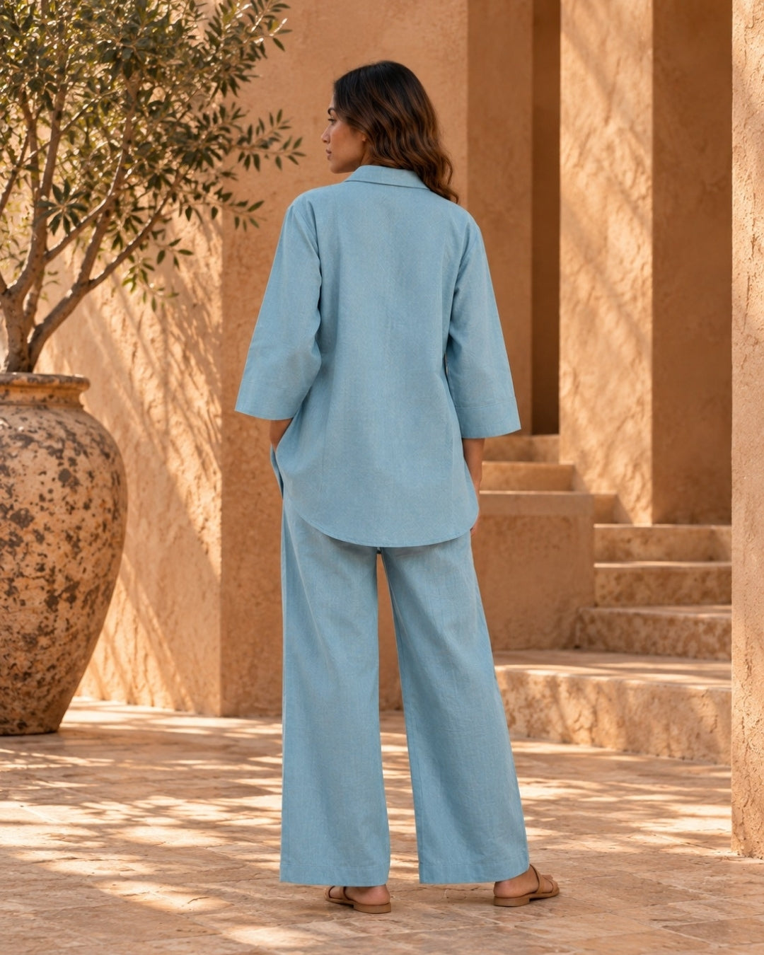Riva Powder Blue Co-ord Set