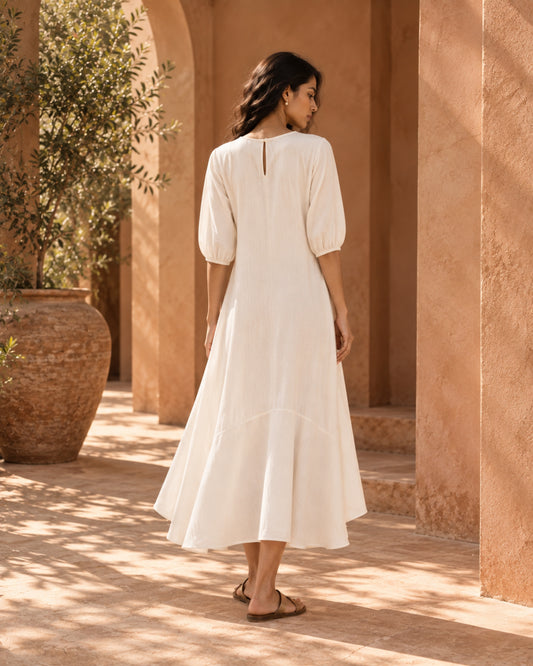 Diva White Asymmetric Dress