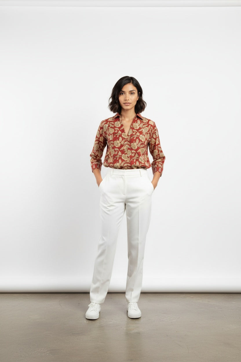 Tarini Floral Block Print Top