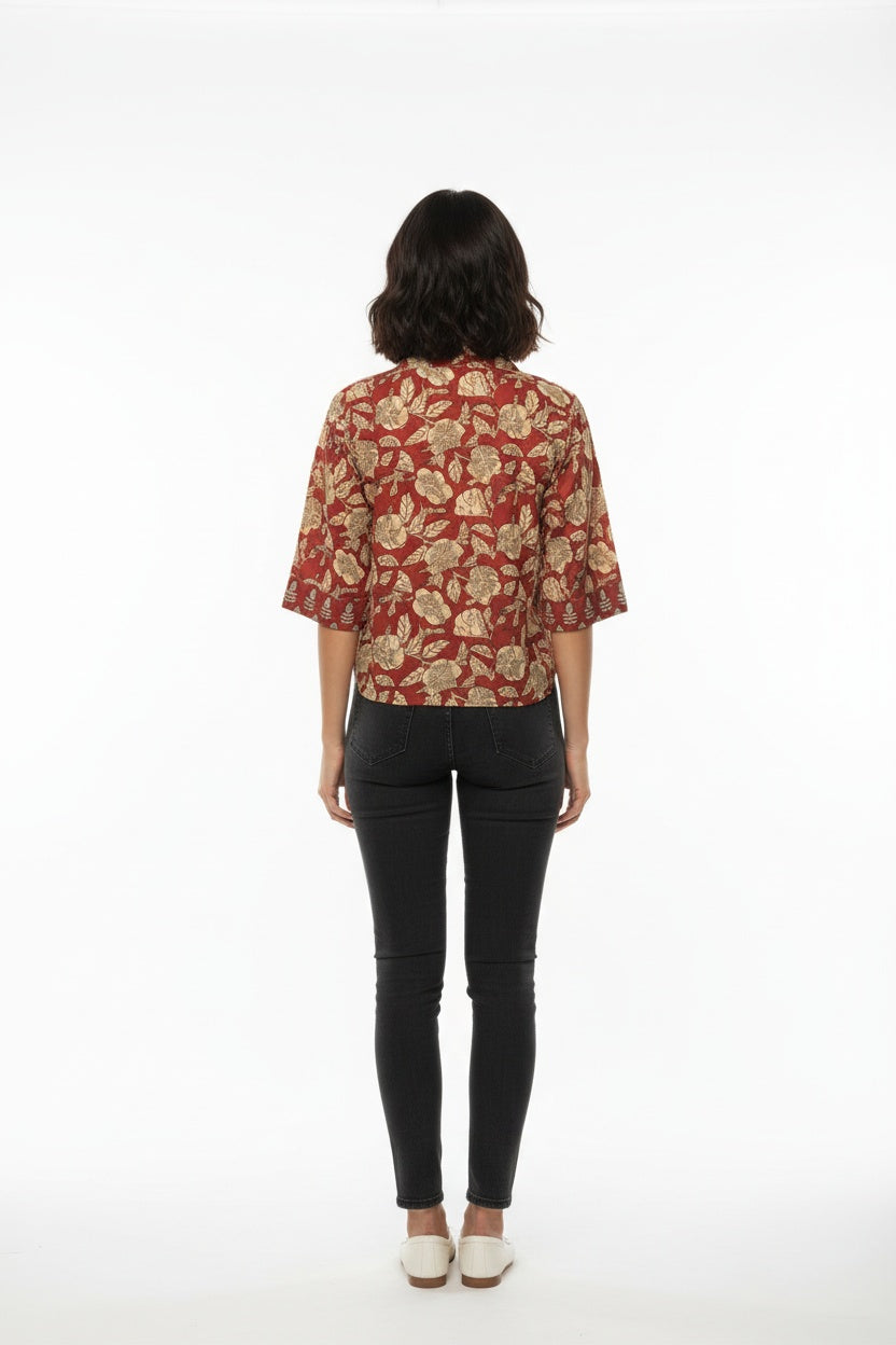 Tarini Floral Block Print Top