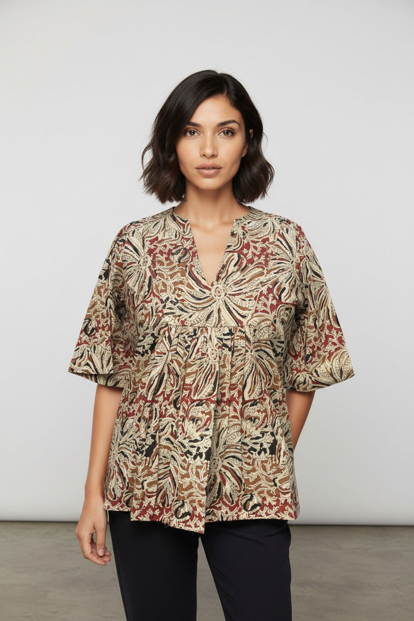 Ellora Block Print Top